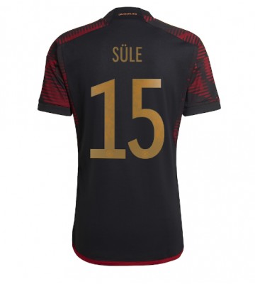 Maillot de foot Allemagne Niklas Sule #15 Extérieur Monde 2022 Manches Courte
